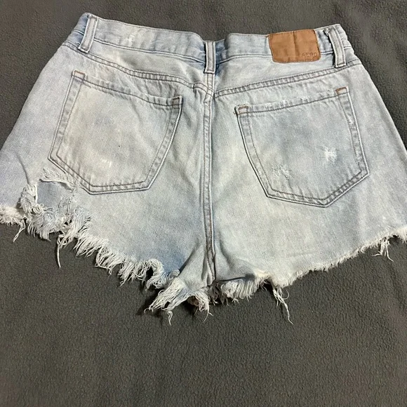 Aeropostale Blue Jean Shorts Distressed Style - Picture 3 of 3
